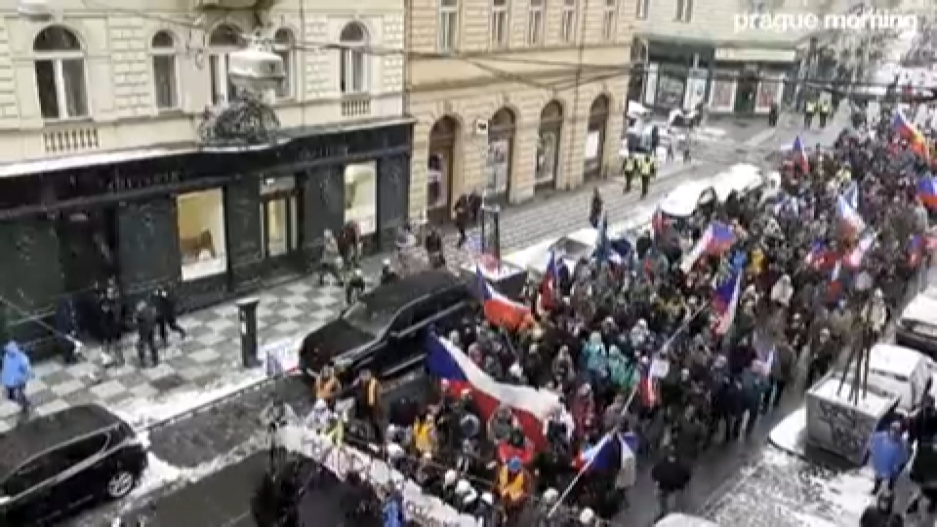 Масштабная акция протеста вспыхнула в Чехии