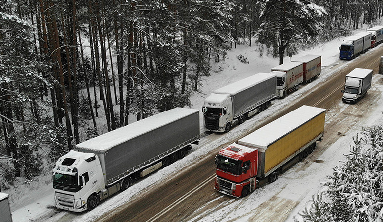 Наибольшее скопление грузовиков фиксируется на литовском направлении - ГПК